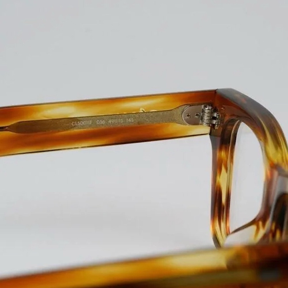 NEW Celine CL50011F 56 Amber Brown Havana Unisex Eyeglasses Authentic - Picture 5 of 6